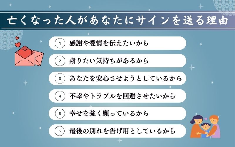 亡くなった人があなたのそばにいるサインを送る理由