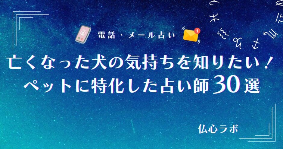 亡くなった犬の気持ちを知りたい　アイキャッチ